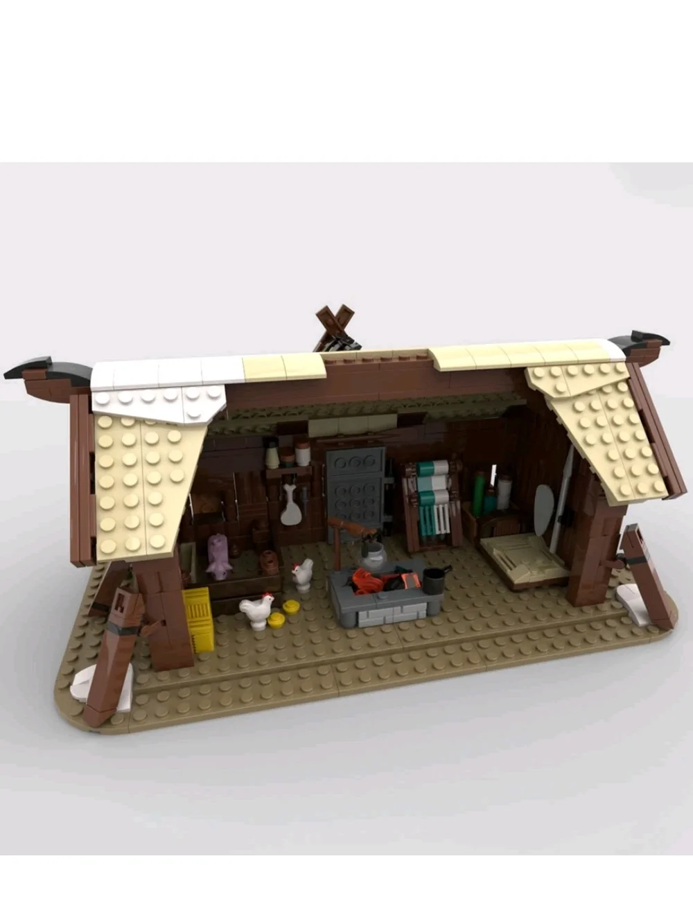 MOC House Toy Village Medieval Architecture Collection Model Building Blocks Set